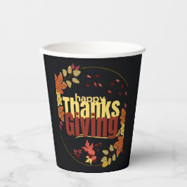 秋の饗宴祝我々の感謝祭 紙コップ
