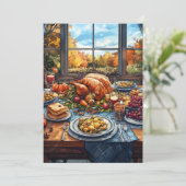 秋の饗宴:感謝祭お祝い 招待状 (スタンド正面)