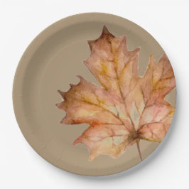 秋の饗宴 – 葉 ペーパープレート