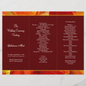 秋の香りブルゴーニュ3つ折りプログラムテンプレート (正面)