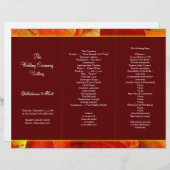 秋の香りブルゴーニュ3つ折りプログラムテンプレート (正面/裏面)