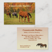 秋の馬の厩舎 名刺 (正面/裏面)