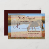 秋の馬の国素朴式出欠の出欠 出欠カード (正面/裏面)