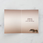 秋の馬の誕生日 カード (内部)