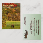 秋の馬の馬小屋 名刺 (正面/裏面)