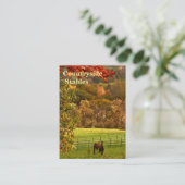 秋の馬の馬小屋 名刺 (スタンド正面)