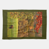 秋の馬 キッチンタオル (横)