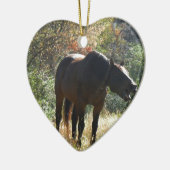 秋の馬 セラミックオーナメント (左)