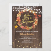 秋の驚きの定年パーティー感謝 招待状 (正面)