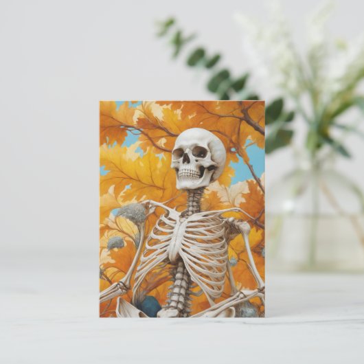 秋の骸骨 ポストカード (スタンド正面)