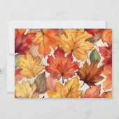 秋の魅力的フローラブライダルティーパーティー 招待状 (裏面)