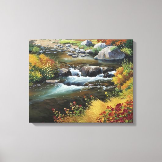 秋の魅惑のアニメスタイル油彩 キャンバスプリント (正面)