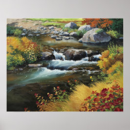 秋の魅惑のアニメスタイル油彩 ポスター