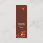 秋の魅惑ミニブックマーク コーリングカード (正面)