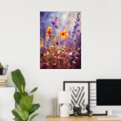 秋の魅惑的な草原 ポスター (ホームオフィス)