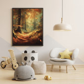 秋の魅惑：神秘的な森 ポスター