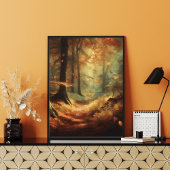 秋の魅惑：神秘的な森 ポスター