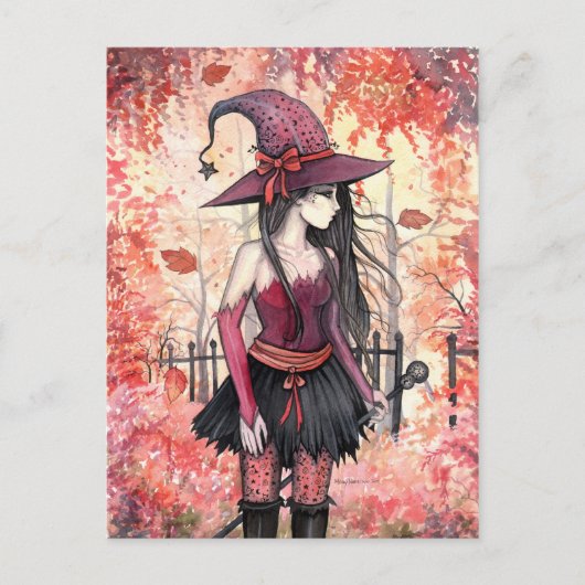 秋の魔女の森 ポストカード (正面)