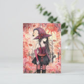 秋の魔女はがきの森 ポストカード (スタンド正面)