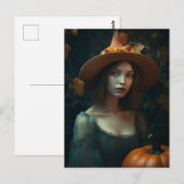 秋の魔女はがき ポストカード (正面/裏面)