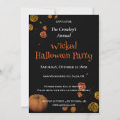 秋の魔女ハローウィンパーティ招待状 招待状 (裏面)