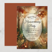 秋の魔法の森での新築祝い 招待状 (正面/裏面)