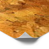 秋の魔法の森の風景イラストレーション ポスター (角)