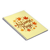 秋の魔法グリッターグローパーソナライズされた ノートブック (右側)