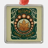 秋の魔法ヴィンテージスタイル メタルオーナメント (正面)