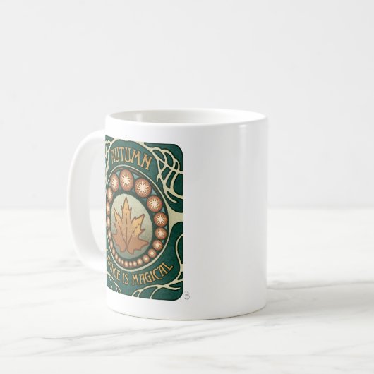 秋の魔法ヴィンテージスタイルMAG コーヒーマグカップ (正面左)