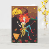 秋の魔法使い カード (黄色い花)