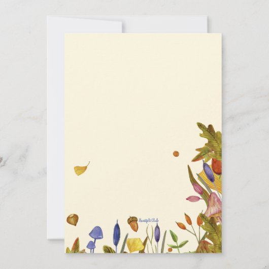 秋の鮮やかさ 招待状 (裏面)