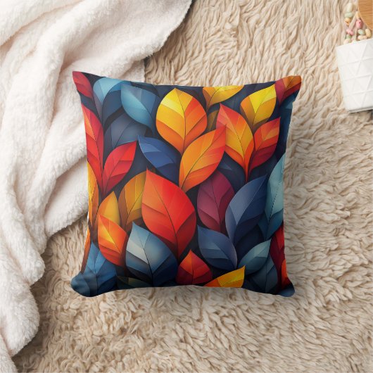 秋の鮮やか夢のクッションカラフル自然イン クッション (ブランケット)