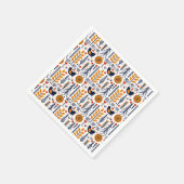 秋の鳥のフォークアートパターン スタンダードカクテルナプキン (角)