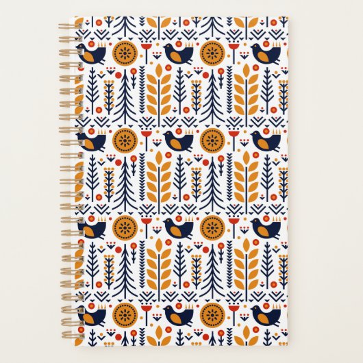 秋の鳥のフォーク プランナー手帳 (正面)