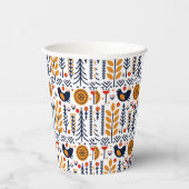 秋の鳥のフォーク 紙コップ (右)