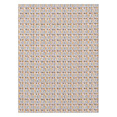 秋の鳥の民芸パターン テーブルクロス (正面)