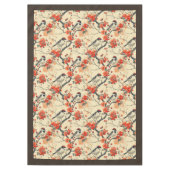 秋の鳥花テーブルクロス季節のスタイル テーブルクロス (正面)