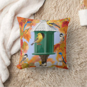 秋の鳴鳥 クッション (ブランケット)