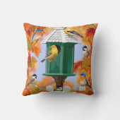 秋の鳴鳥 クッション (裏面)