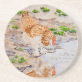 秋の鶏コースター コースター