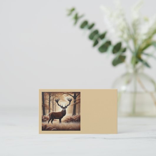 秋の鹿の名刺 名刺 (スタンド正面)
