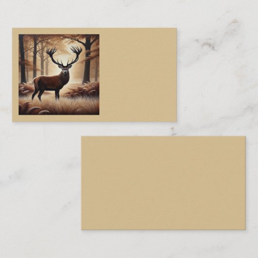 秋の鹿の名刺 名刺 (正面/裏面)
