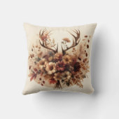 秋の鹿アントラーブーケ クッション (裏面)