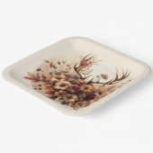 秋の鹿アントラーブーケ ペーパープレート (傾斜あり)