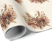 秋の鹿アントラーブーケ ラッピングペーパー (ロールコーナー)