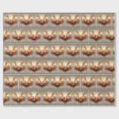 秋の鹿アントラーブーケ ラッピングペーパー (フラット)