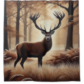 秋の鹿シャワーカーテン シャワーカーテン (正面)