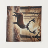 秋の鹿タペストリー タペストリー (正面(横))