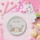 秋の鹿結婚角 ペーパープレート (パーティー)